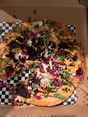 Mexican pizza  at The Vegan Vato in Victorville