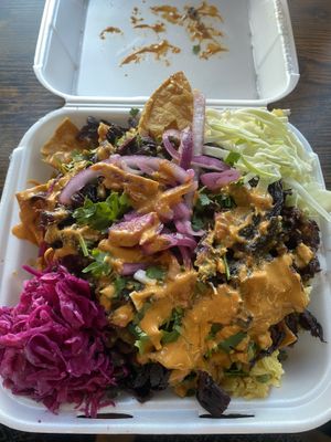 Asada nachos   at The Vegan Vato in Victorville