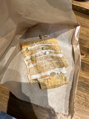 Apple cinnamon pastry! Amazing crust, perfect level of sweetness    at Basil & Bunny in Bristol