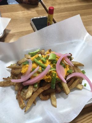 Cheesy Bunny Fries  at Basil & Bunny in Bristol