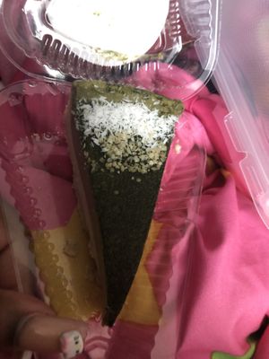 Matcha Cheesecake by Nique’s Vegan  at Basil & Bunny in Bristol