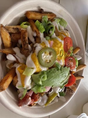    Nacho fries   at Basil & Bunny in Bristol