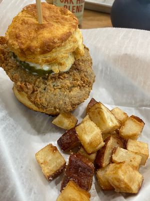 Chicky Breakfast Biscuit - Sundays! at Basil & Bunny in Bristol
