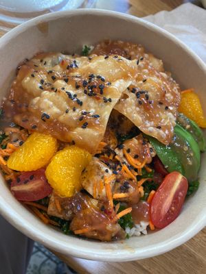 Mandarin Tofu Bowl Special! at Basil & Bunny in Bristol