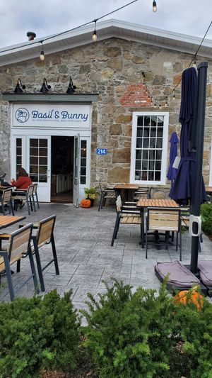 outdoor patio at Basil & Bunny in Bristol