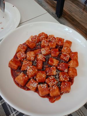 Buffalo Tofu at Vegan Cebu CIty - Wholefoods Plant-Based Cafe in Cebu