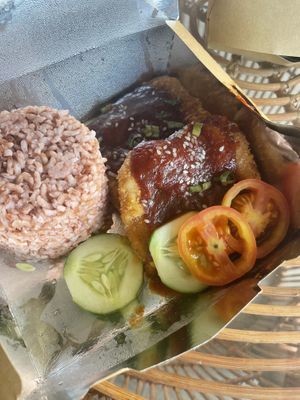 Tofukatsu rice dish  at Vegan Cebu CIty - Wholefoods Plant-Based Cafe in Cebu