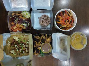 Vegan feast (we ate it over 2 meals) at Vegan Cebu CIty - Wholefoods Plant-Based Cafe in Cebu