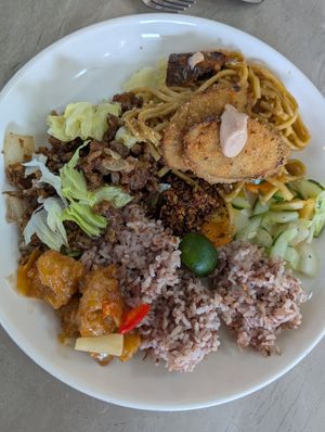 My plate at the buffet at Vegan Cebu CIty - Wholefoods Plant-Based Cafe in Cebu