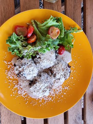 Vg mushroom dish at Palaphita in Cascais