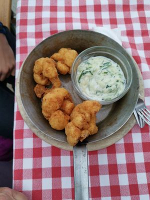baked califlower with tzitzaki at Berggasthof Hollhaus und Bummelzug in Tauplitz