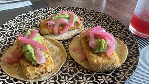 Battered tofu tacos  at CASA AÜA MÉRIDA in Merida