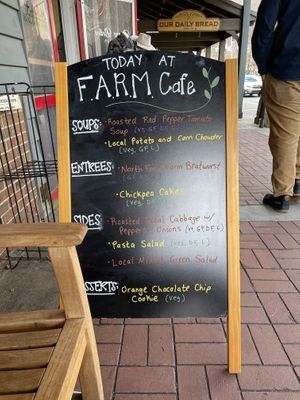 Todays menu   at FARM Cafe in Boone