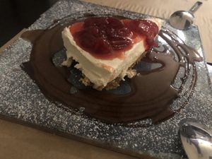 Cheesecake  at La Perra Verde in Barcelona