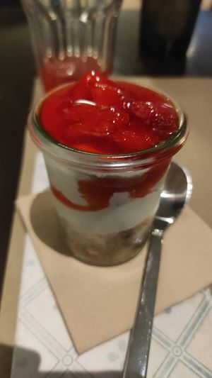 Cheesecake at La Perra Verde in Barcelona