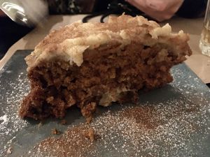 Carrot cake  at La Perra Verde in Barcelona