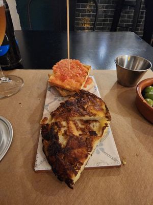 Spanish omelet. at La Perra Verde in Barcelona