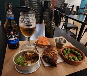 Seasoned olives are a must! at La Perra Verde in Barcelona