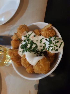 Cauliflower wings (bad quality pic bc I was drunk) at La Perra Verde in Barcelona
