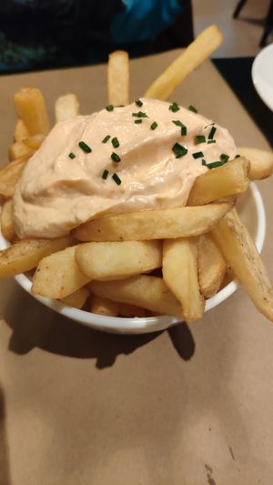 Kimchi potatos at La Perra Verde in Barcelona