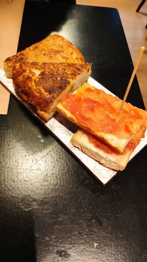 Truffled Omelette and Pa Amb Tomàquet at La Perra Verde in Barcelona