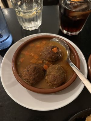 Spanish meatballs  at La Perra Verde in Barcelona