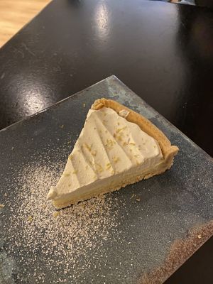 Lemon ginger tarte  at La Perra Verde in Barcelona