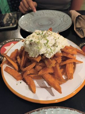 Sweet potato fries at La Perra Verde in Barcelona