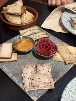 Cheesboard  at La Perra Verde in Barcelona