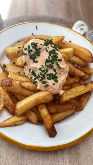 Patatas Kimchy  at La Perra Verde in Barcelona