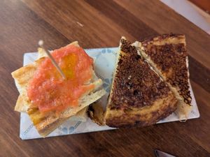 Seasonal tortilla - very mild, but pleasant at La Perra Verde in Barcelona