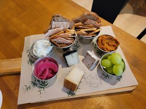 Cheese plate!! at La Perra Verde in Barcelona