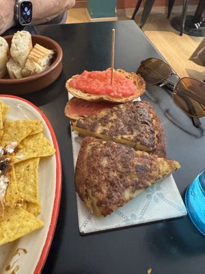 Truffle tortilla   at La Perra Verde in Barcelona