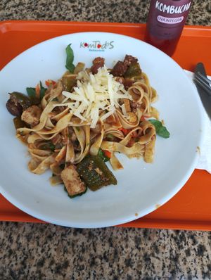 The vegetarian pasta or massa ... at Komtodos Restaurant in Florianopolis