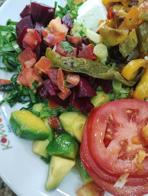 Avocado like guacamole and tomato dressing at Komtodos Restaurant in Florianopolis