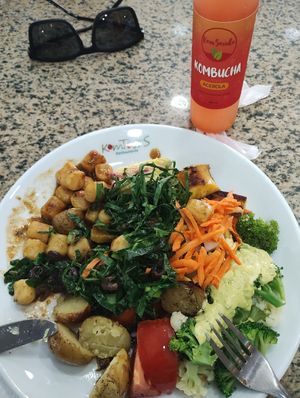 Meal that helps your karma  stay good...!!! at Komtodos Restaurant in Florianopolis