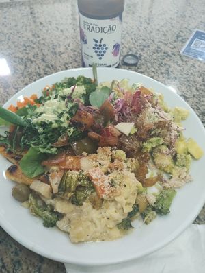 Our daily meal... Amen ! at Komtodos Restaurant in Florianopolis