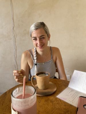 Coffee and smoothie   at JAJAJANA in Merida