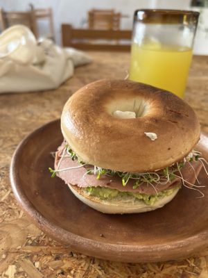 Bagel sandwich   at JAJAJANA in Merida