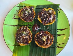 Veggie Montadito at Pura Vida in Roatan