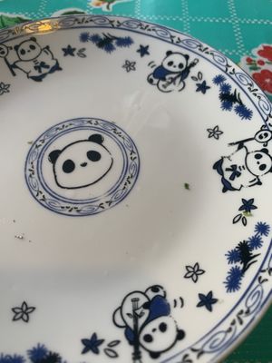 LOOK AT THIS PRECIOUS PANDA PLATE!   at PENTAGON in Lisbon