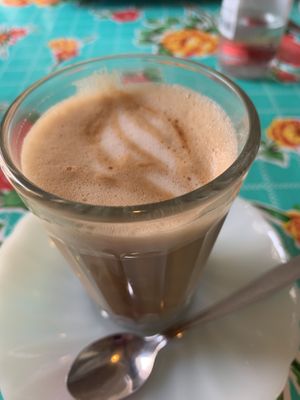 Salted caramel latte   at PENTAGON in Lisbon