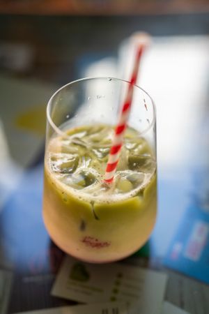 strawberries matcha at PENTAGON in Lisbon