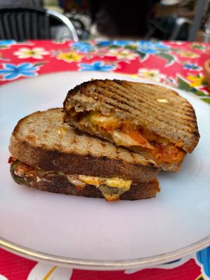 kimchi toast at PENTAGON in Lisbon