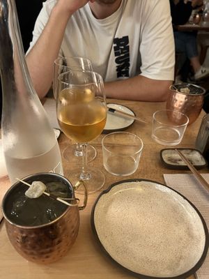 Cocktails and sake   at Bloom Sushi in Paris