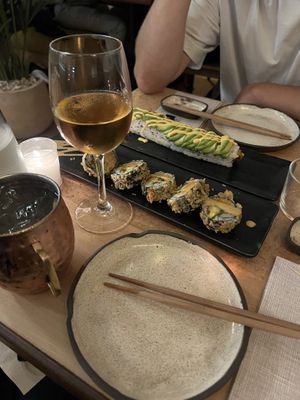 Katsu and avocado rolls   at Bloom Sushi in Paris