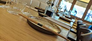 dressed plates at Bloom Sushi in Paris