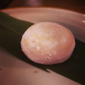 Mochi, passion fruit at Bloom Sushi in Paris