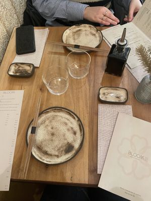 Table and cutlery  #Veganuary at Bloom Sushi in Paris