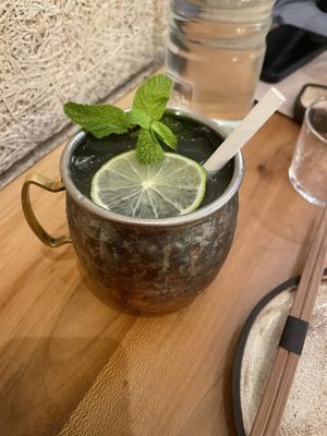 Paris Tokyo Mule cocktail  #Veganuary at Bloom Sushi in Paris